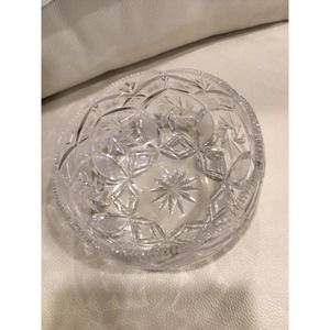 American brilliance cut glass crystal serving bowl 8 inch x 5 inch gorgeous